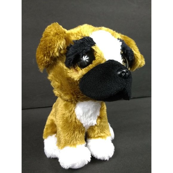 Ty Beanie Boos BRUTUS 6" Glitter Eye Bulldog + GANZ Webkinz Poodle Plush No Code - Picture 8 of 12
